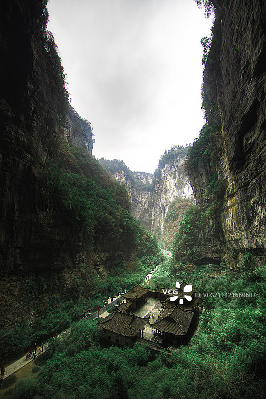中国重庆武隆天生三桥的风光图片素材