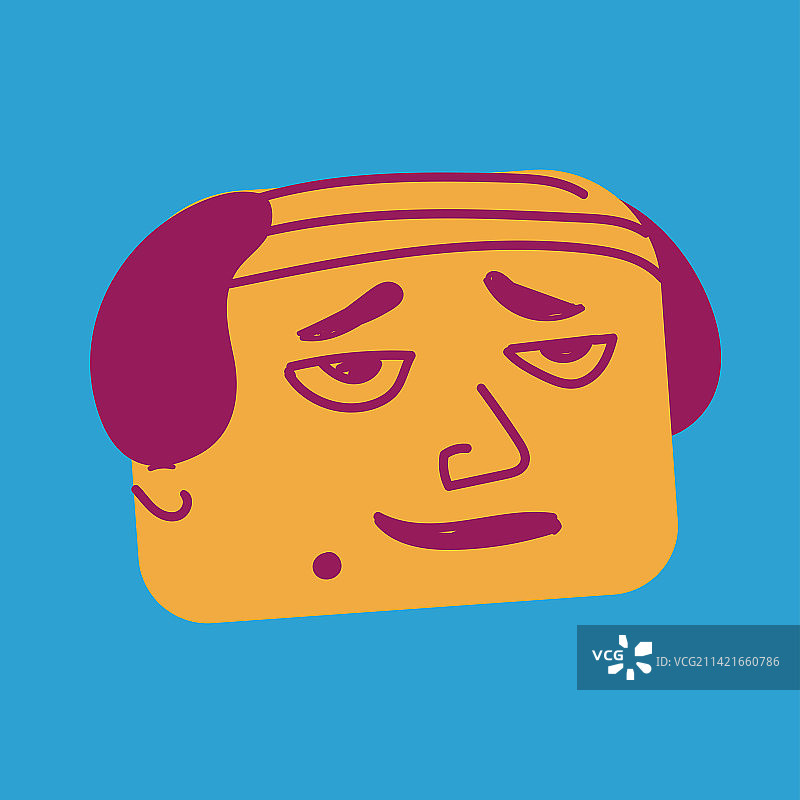 卡通人像—秃顶中年男性图片素材