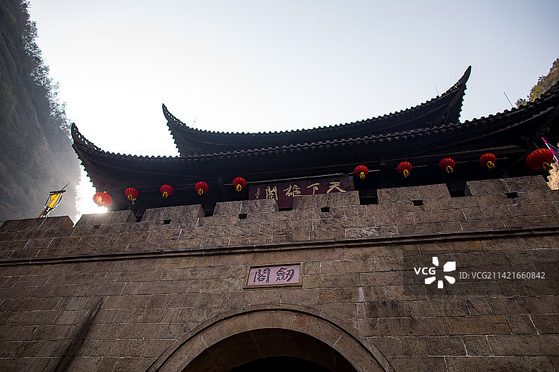 中国四川广元剑门关的风光图片素材