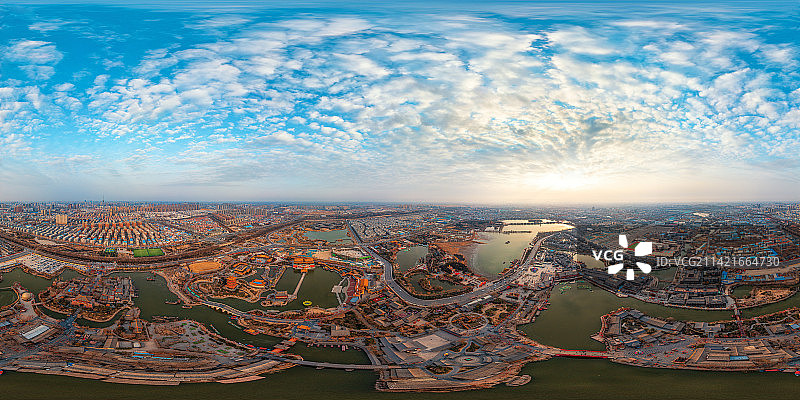 开封清明上河园夜景图片素材