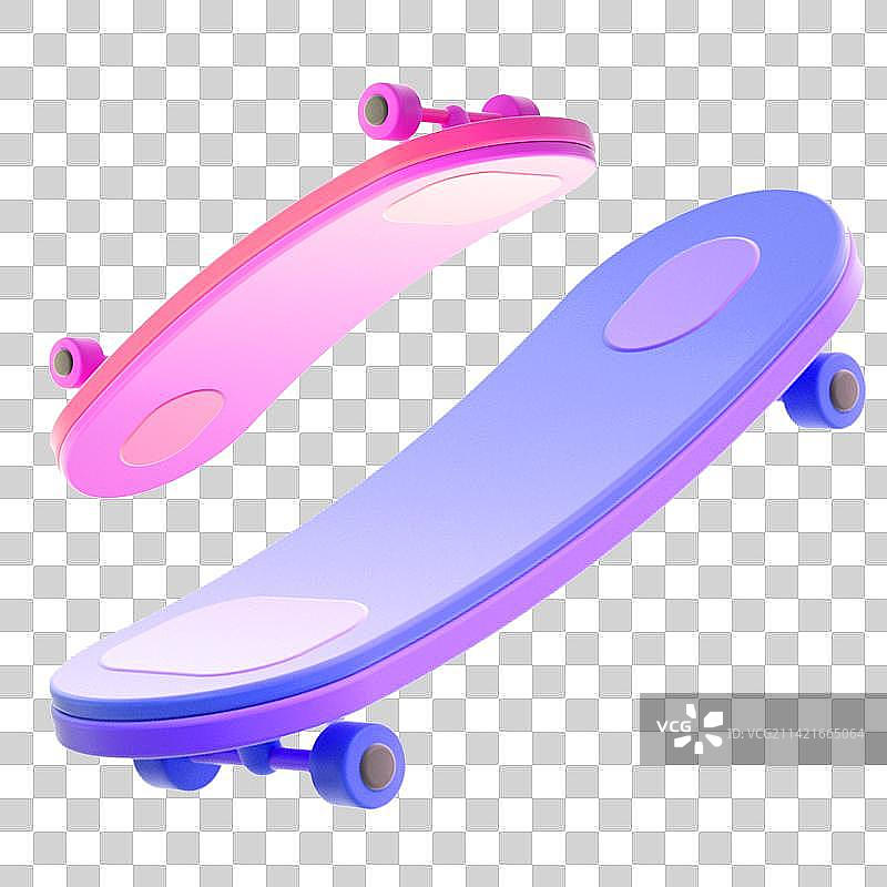 滑板3D卡通免抠素材图片素材