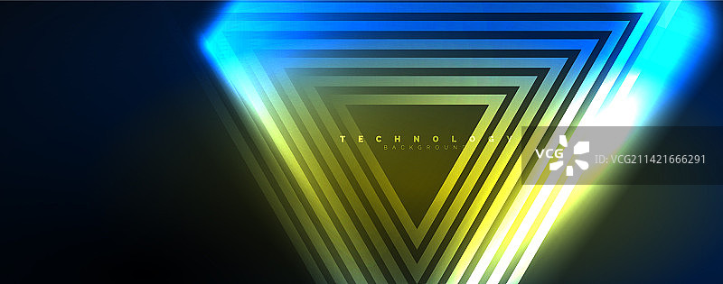 霓虹灯发光的科技线高科技未来图片素材