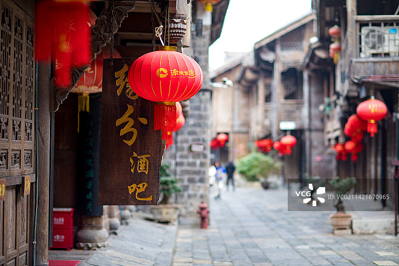 中国重庆黔江濯水古镇的风光图片素材