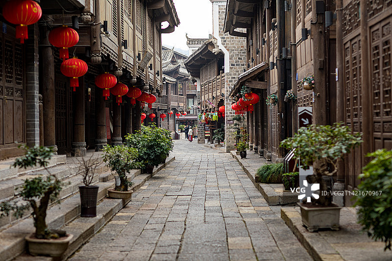 中国重庆黔江濯水古镇的风光图片素材