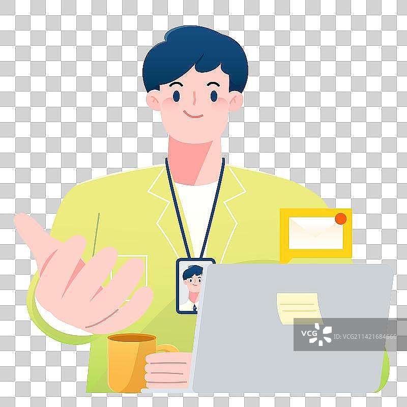 伸出手招聘的人事矢量人物插画元素图片素材