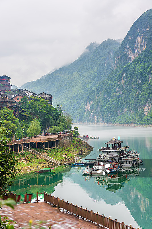 中国重庆酉阳龚滩古镇图片素材