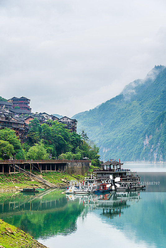 中国重庆酉阳龚滩古镇图片素材