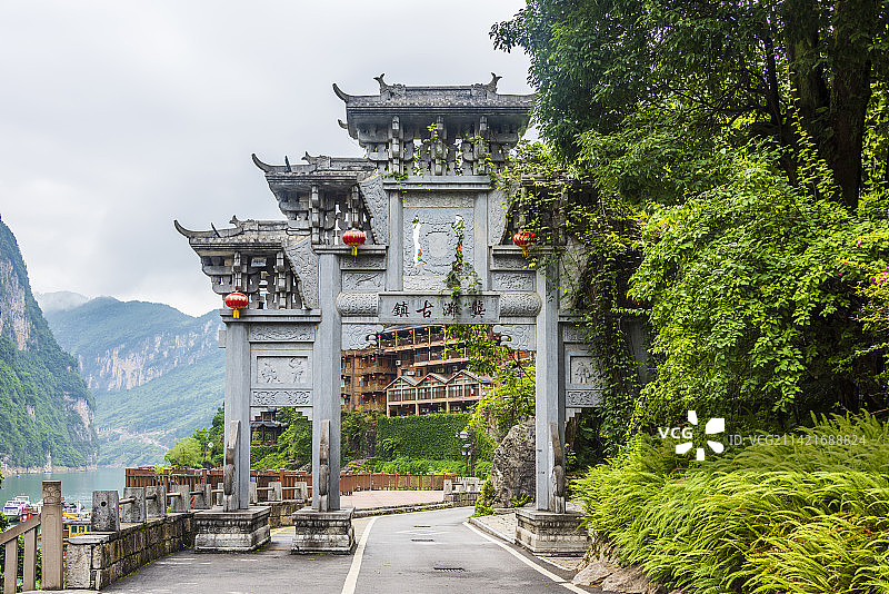 中国重庆酉阳龚滩古镇图片素材