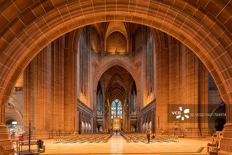 英国利物浦大教堂室内图片素材