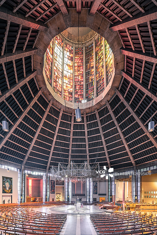 英国利物浦火锅教堂室内图片素材