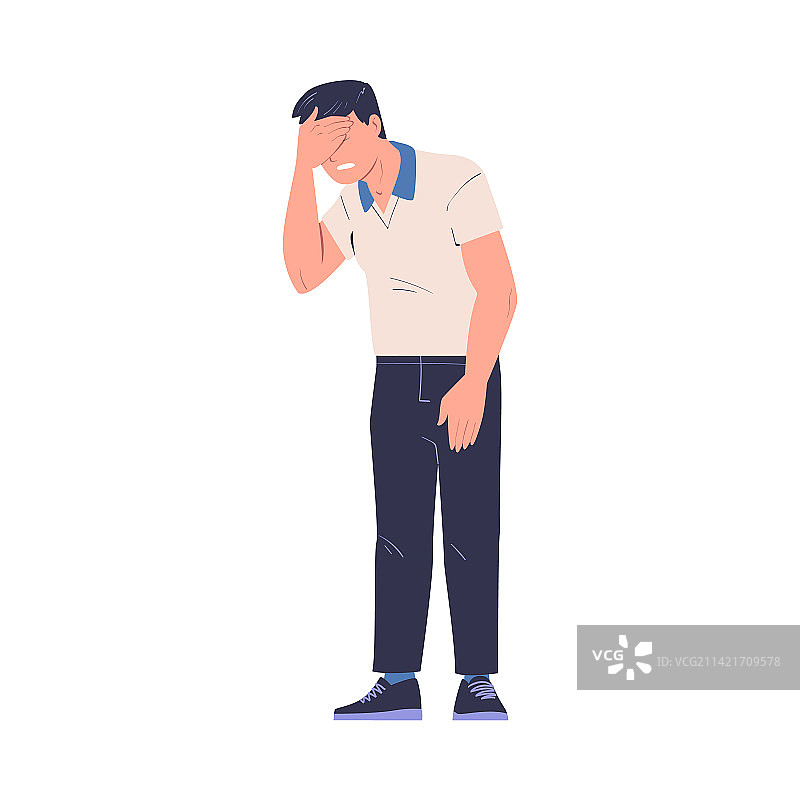 头痛的男人图片素材