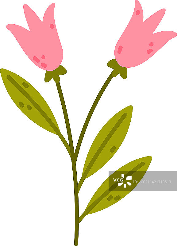 粉色花苞树枝花卉图案图片素材