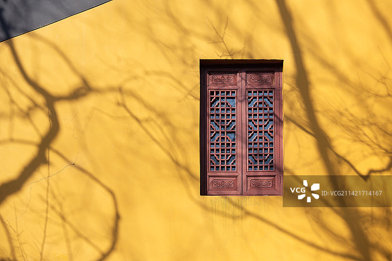 杭州灵隐寺外墙图片素材