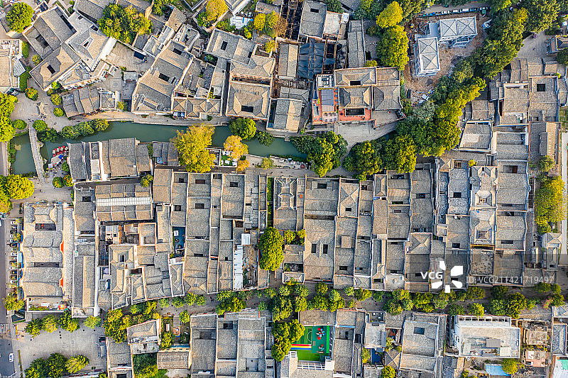 航拍福州上下杭历史文化街区 双杭古厝百年商埠 闽商精神发祥地 福州传统商业博物馆图片素材