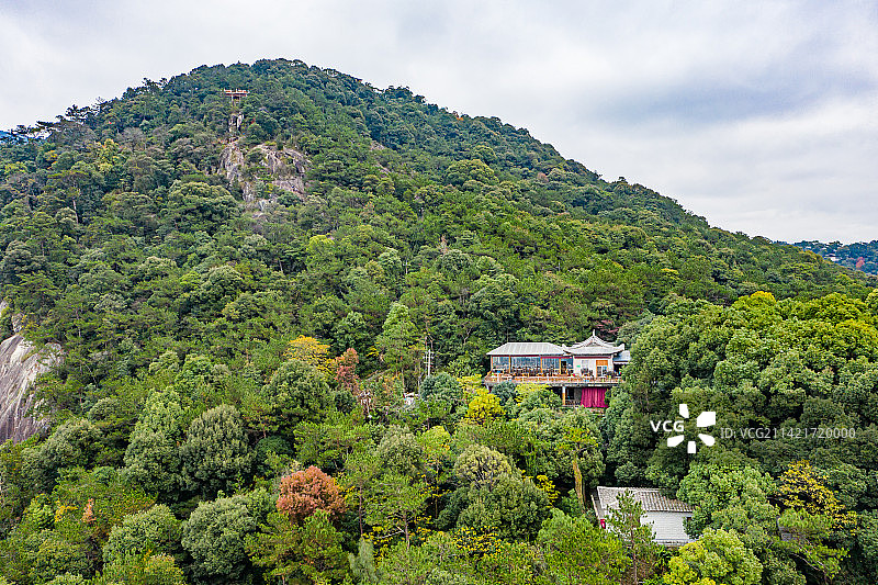 航拍福建福州鼓山风景区图片素材