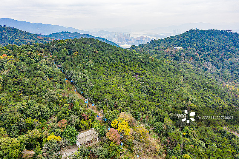 航拍福建福州鼓山风景区图片素材