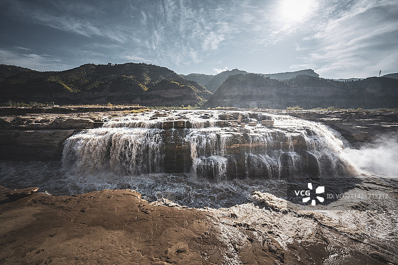 陕西山西壶口瀑布是国家级风景名胜区国家AAAAA级旅游景区图片素材