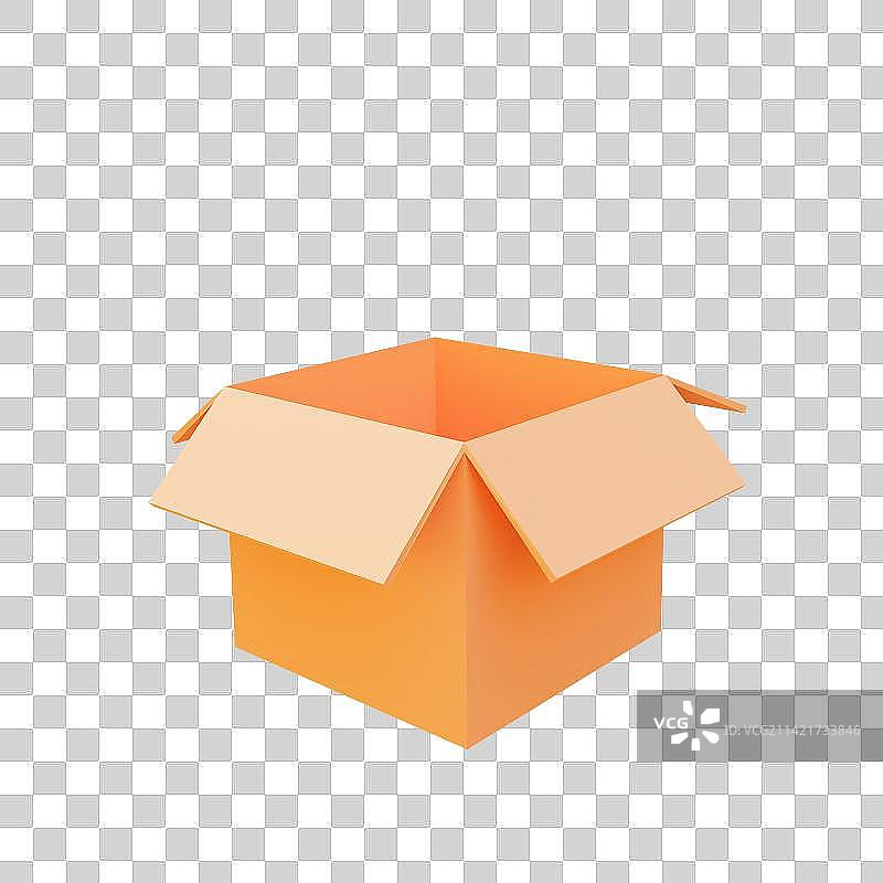 3D立体纸箱包装箱图片素材