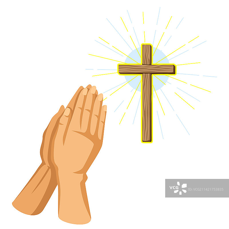 基督教祈祷的双手图片素材