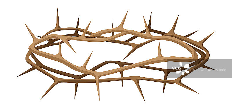 带荆棘冠的基督教徒快乐图片素材