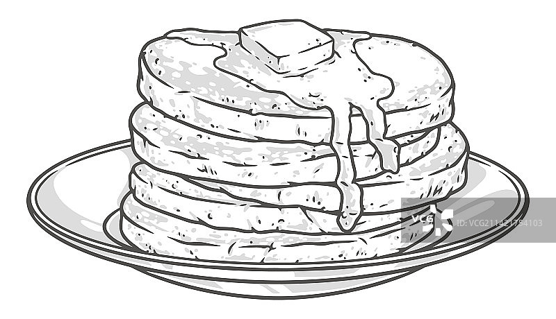 色彩丰富的煎饼贴纸图片素材