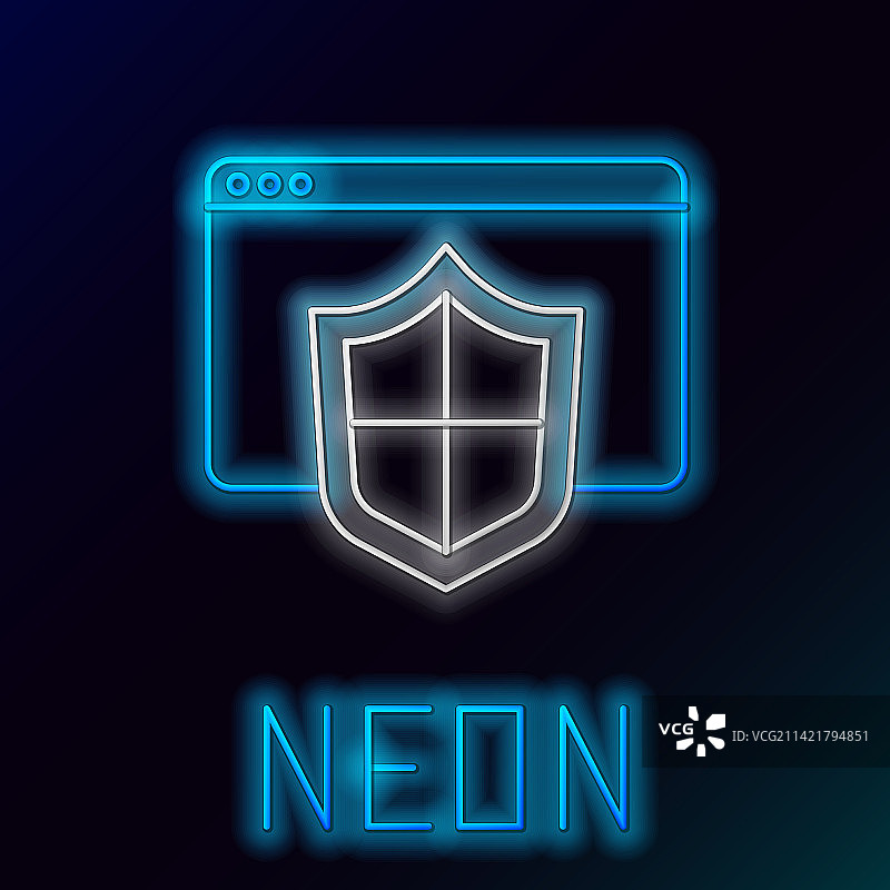 发光霓虹灯线条断线钳图标图片素材