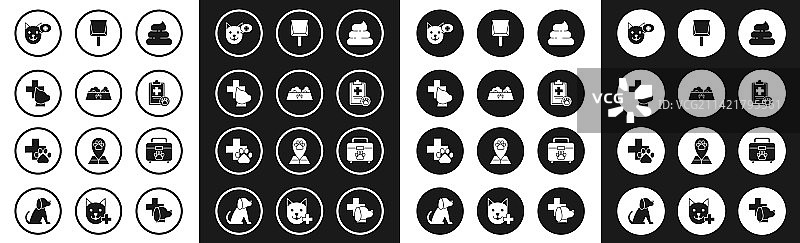 猫或狗宠物食品碗兽医图片素材