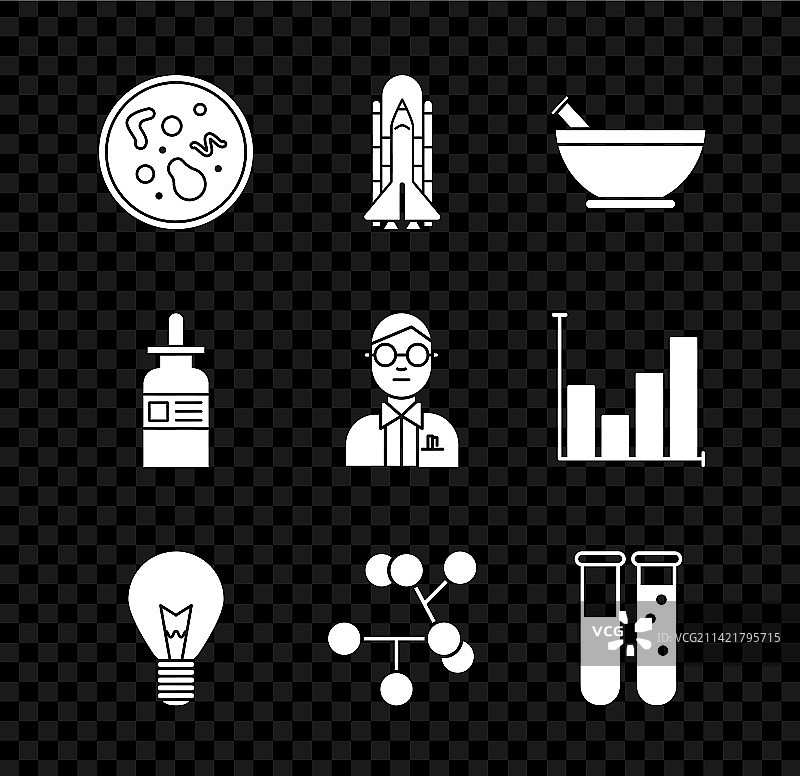 细菌、航天飞机、火箭和迫击炮图片素材