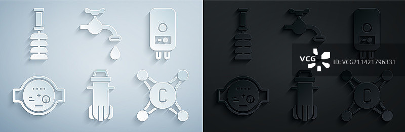 滤水器电锅龙头仪表套装图片素材