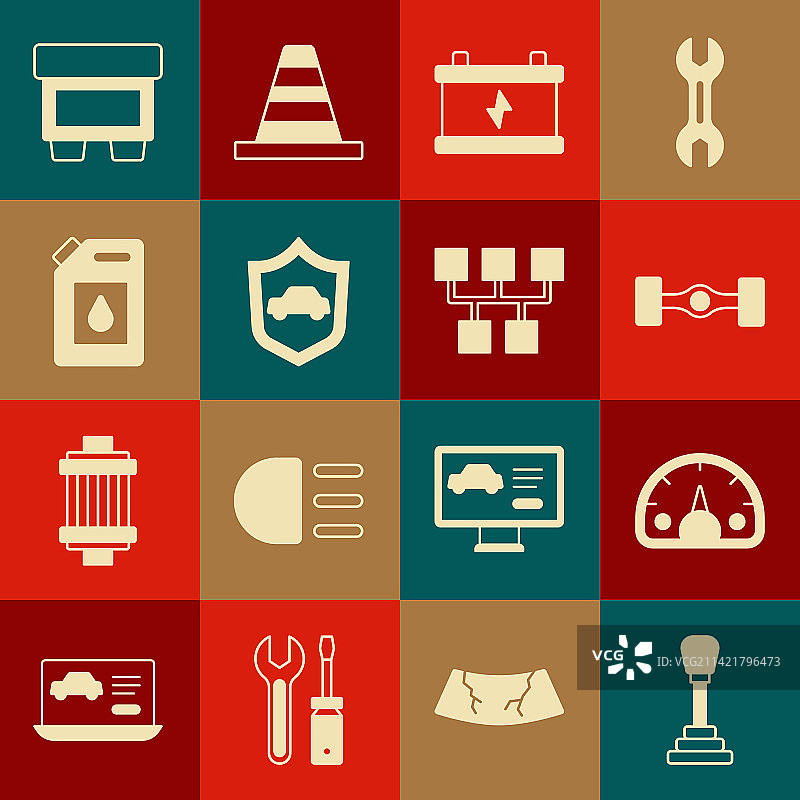 齿轮换挡器、速度计和汽车底盘图片素材