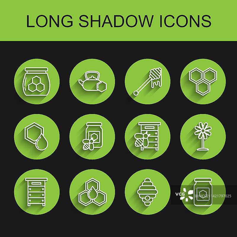 蜂箱、蜂蜜和蜂蜜罐图片素材