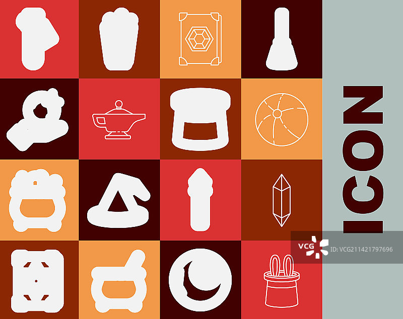 魔术帽、兔子耳朵与宝石图片素材