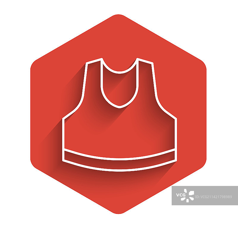 带有长阴影的白色线条汗衫图标图片素材