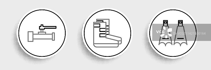 游泳橡胶脚蹼工业用品组合图片素材