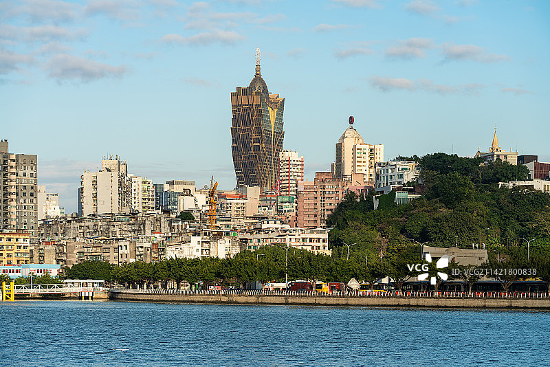 中国澳门海滨建筑风光图片素材