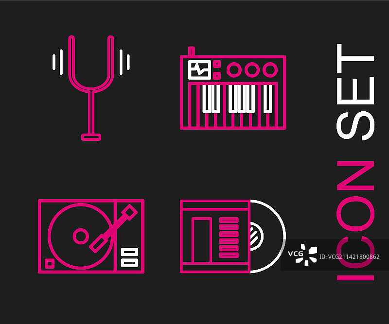 带黑胶唱片的黑胶唱片播放器图片素材