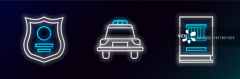 法律书籍、警徽和汽车图片素材