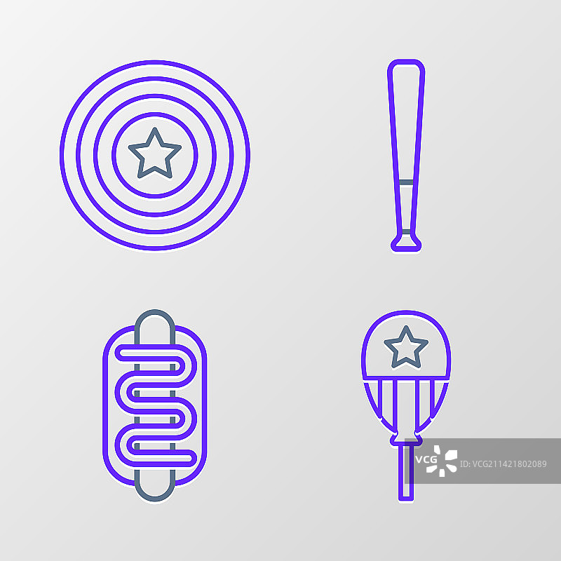 热狗三明治棒球棍气球图片素材