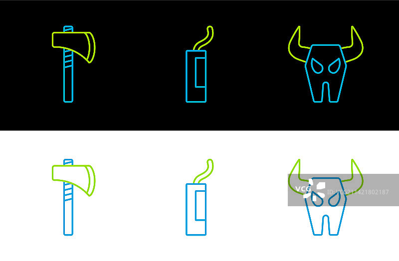 水牛头骨战斧炸药合集图片素材
