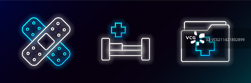 病人病历与绷带石膏图片素材