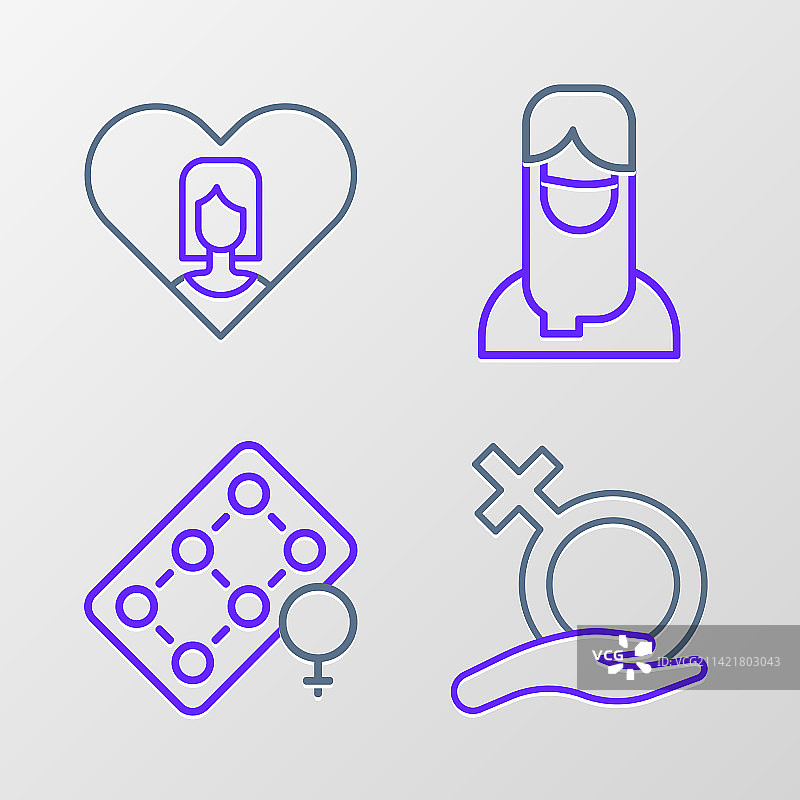 女士性别避孕药包装合集图片素材