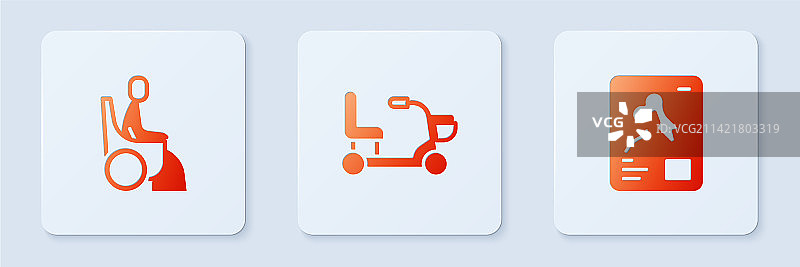 电动轮椅与X光照片中的女人图片素材