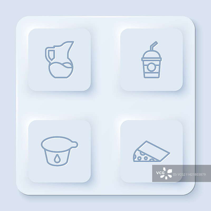 牛奶壶或牛奶罐奶昔酸奶图片素材