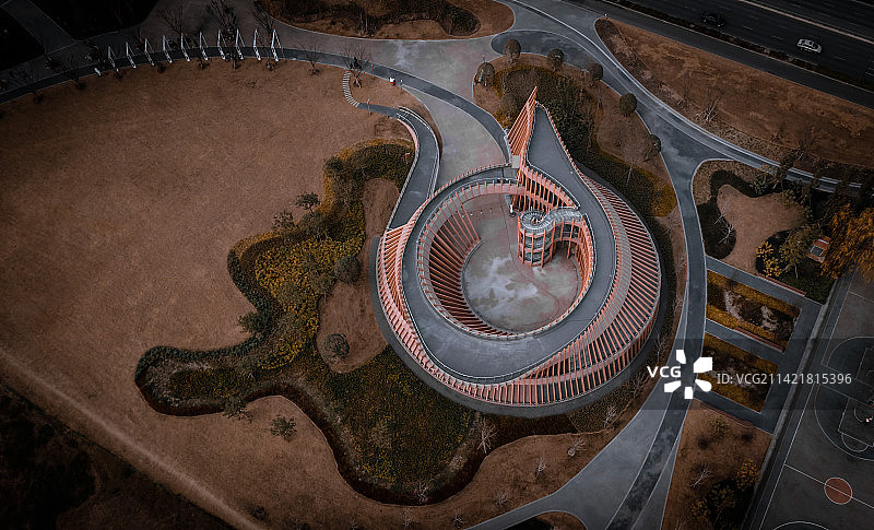 航拍成都蓉漂人才公园图片素材