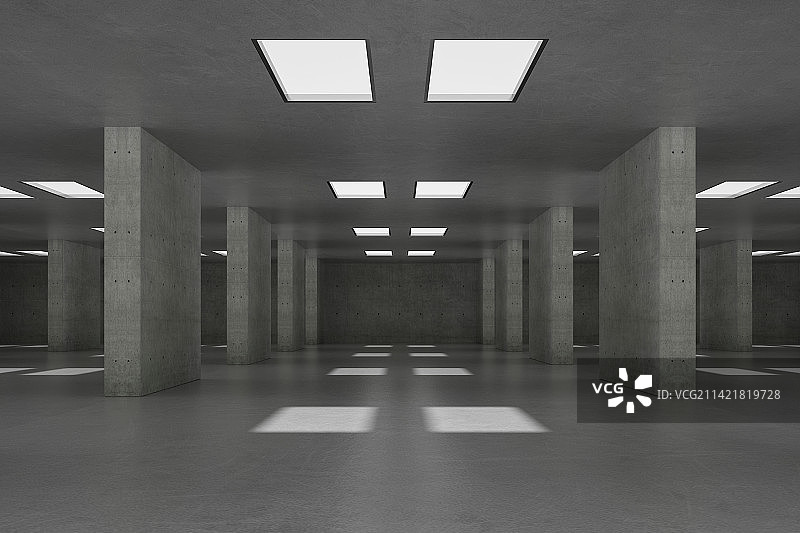 3D渲染室内现代人造空间背景图片素材