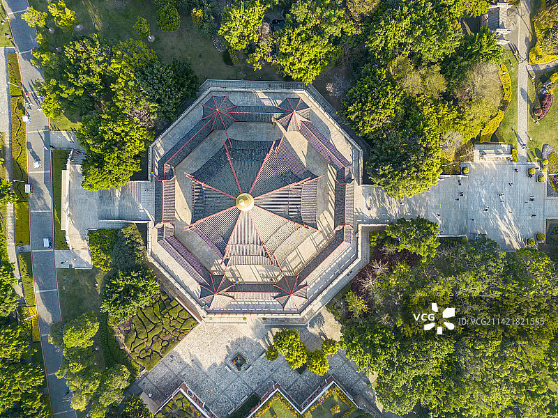 航拍厦门园博苑杏林阁图片素材