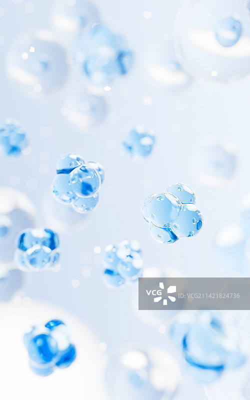 微观细胞结构生物科技概念3D渲染图片素材