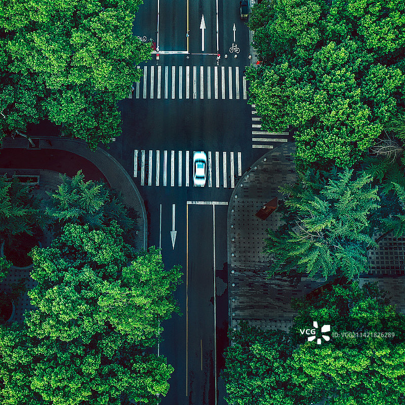 俯拍街道图片素材