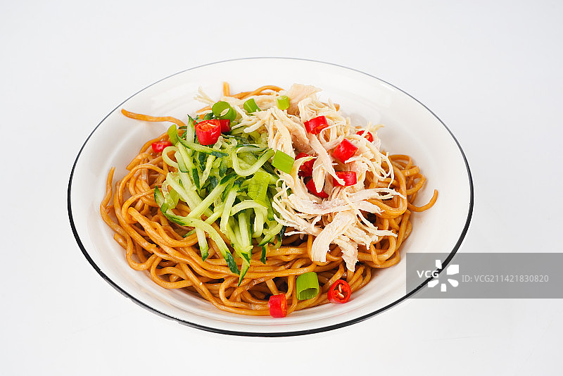 鸡丝凉面图片素材