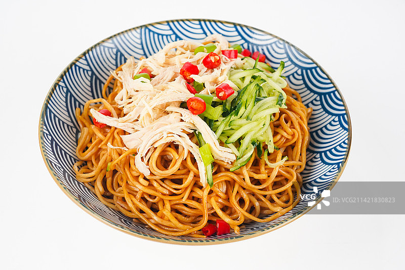 鸡丝凉面图片素材